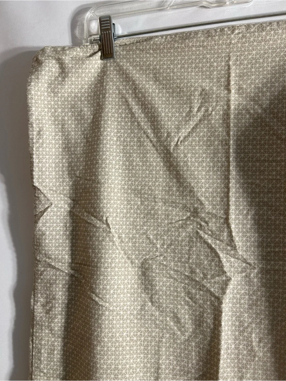 THOMAS O’BRIEN VTG  MODERN 100% COTTON BEIGE/SMALL WHITE DOTS PILLOW CASES KING